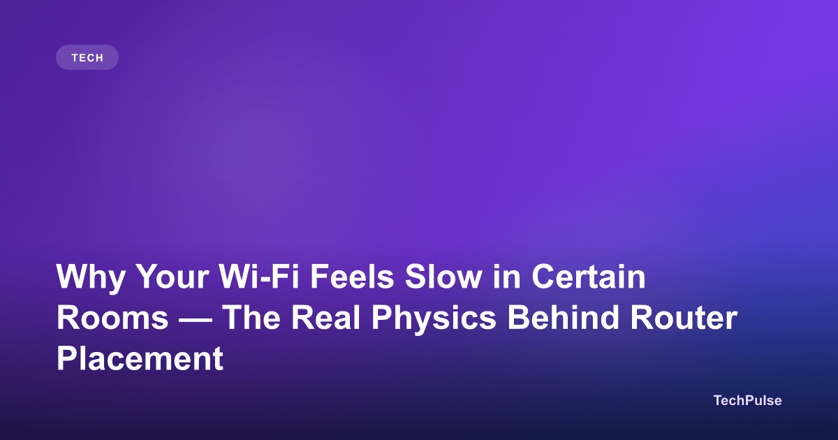 Why Your Wi-Fi Feels Slow in Certain Rooms — The Real Physics Behind Router Placement (and How to Extend Its Range)